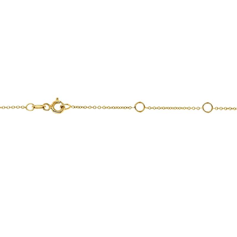 Annello by Kobelli 14k Gold 1/6 Carat Black Diamond Bezel Solitaire Necklace, Adjustable 13 14 15 Inch