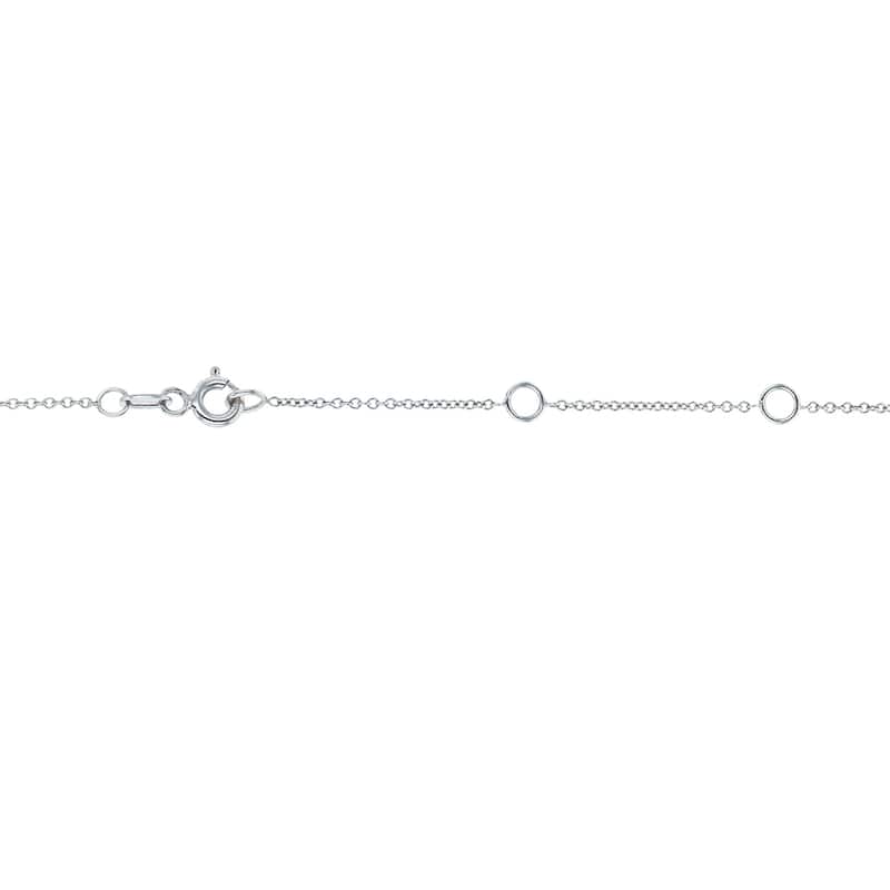 Annello by Kobelli 14k Gold 1/6 Carat Black Diamond Bezel Solitaire Necklace, Adjustable 13 14 15 Inch