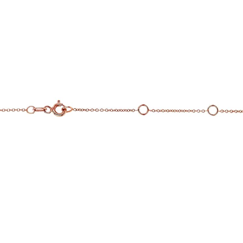 Annello by Kobelli 14k Gold 1/6 Carat Black Diamond Bezel Solitaire Necklace, Adjustable 13 14 15 Inch