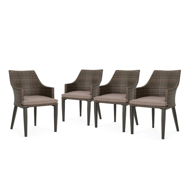 outdoor wicker dining chairs set of 4