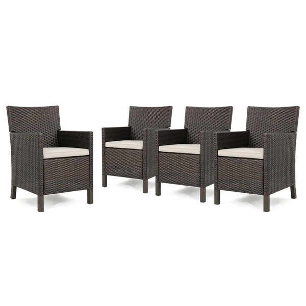 Cypress Outdoor Wicker Dining Chair with Cushions (Set of ...