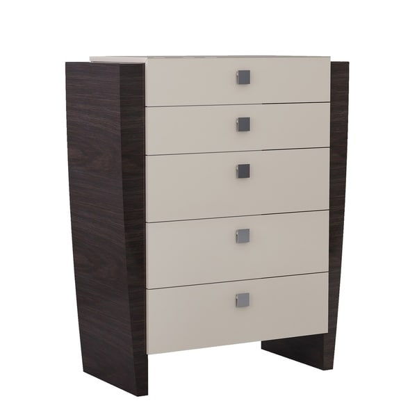 Paris Modern Two Tone 5 Drawer Dresser Chest - Overstock ...