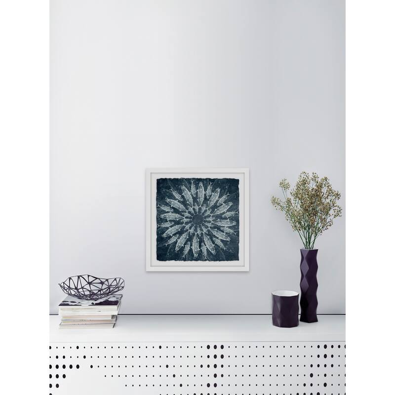 'White Burst' Framed Painting Print - Multi-Color