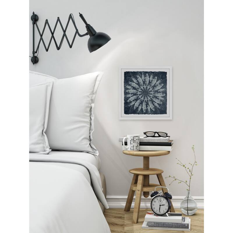 'White Burst' Framed Painting Print - Multi-Color