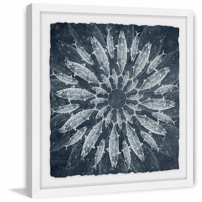 'White Burst' Framed Painting Print - Multi-Color