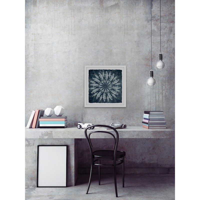 'White Burst' Framed Painting Print - Multi-Color