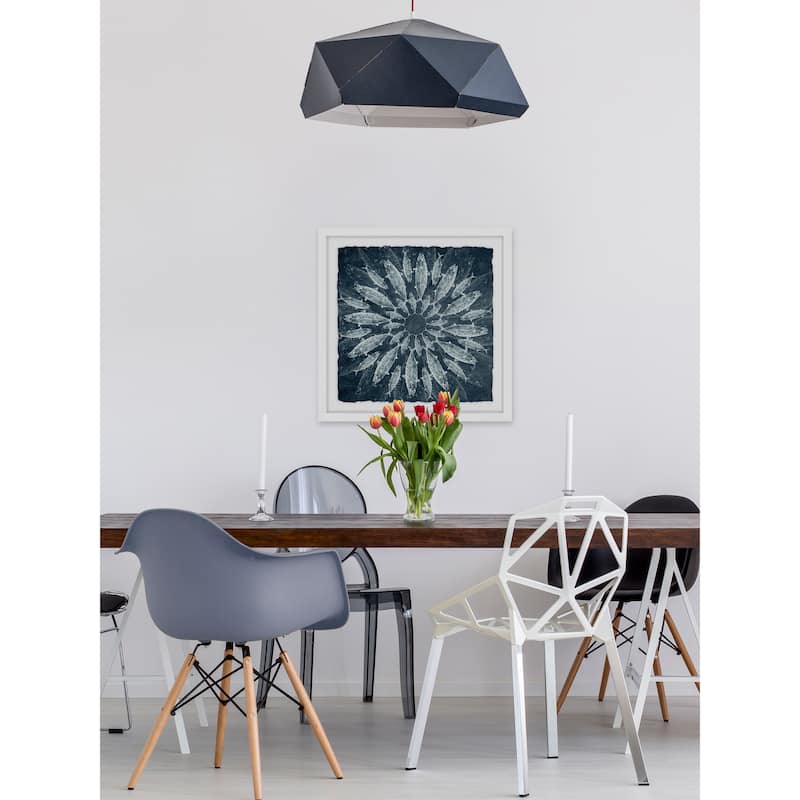 'White Burst' Framed Painting Print - Multi-Color