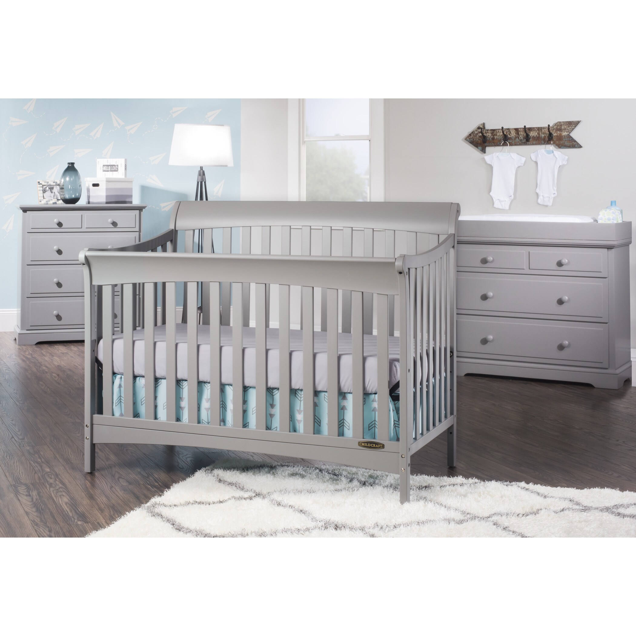 Shop Ashton 4 In 1 Convertible Crib Cool Gray Overstock 20057121