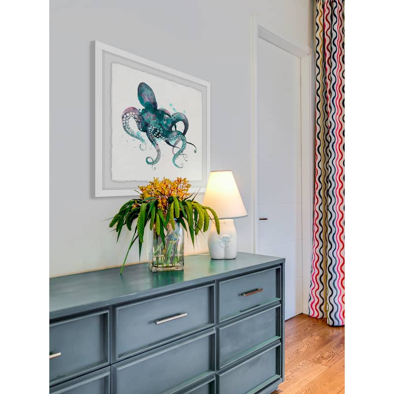 'Tentacles I' Framed Painting Print - Multi-Color