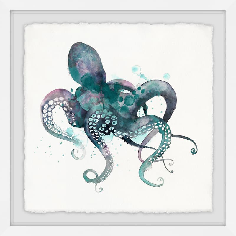 'Tentacles I' Framed Painting Print - Multi-Color