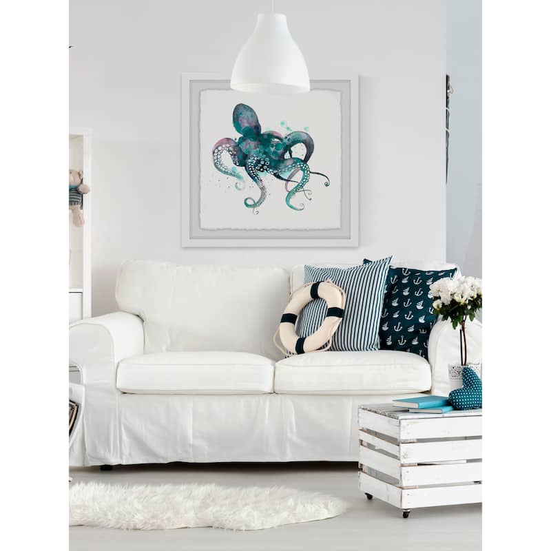 'Tentacles I' Framed Painting Print - Multi-Color