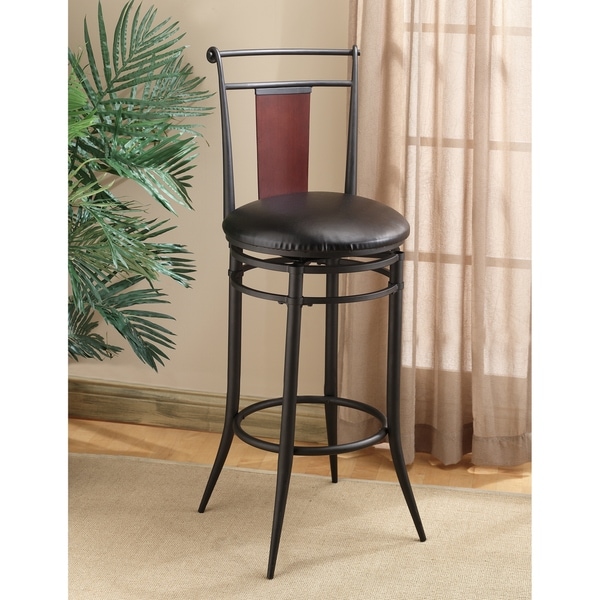 Hillsdale Midtown Swivel Wood Back Counter Stool