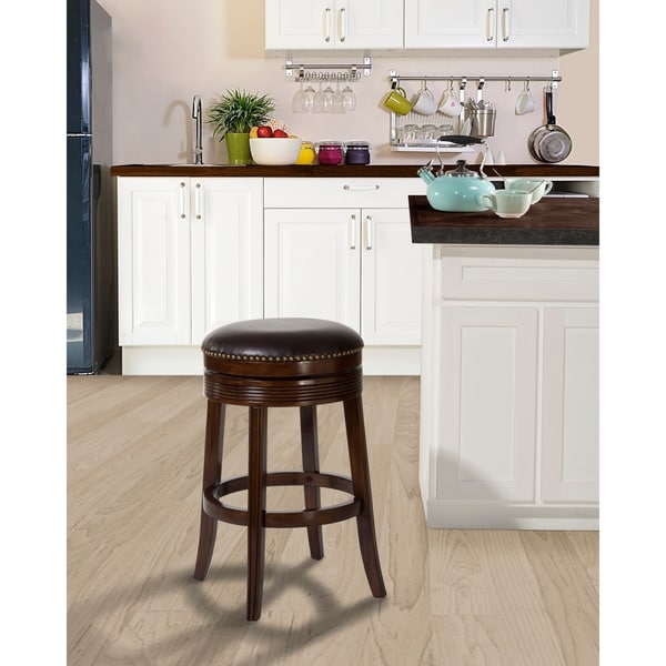 Copper Grove Ouen Backless Swivel Counter Stool