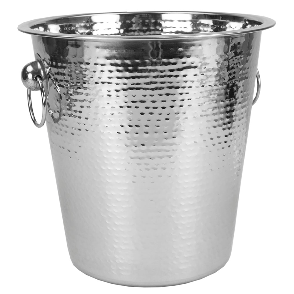hammered metal ice bucket