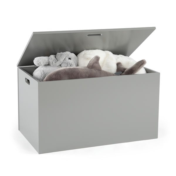 Hinged Toy Storage Chest, Grey