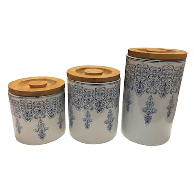 Le Chef Ceramic Storage Canisters (Set of 3) - Small medium and large