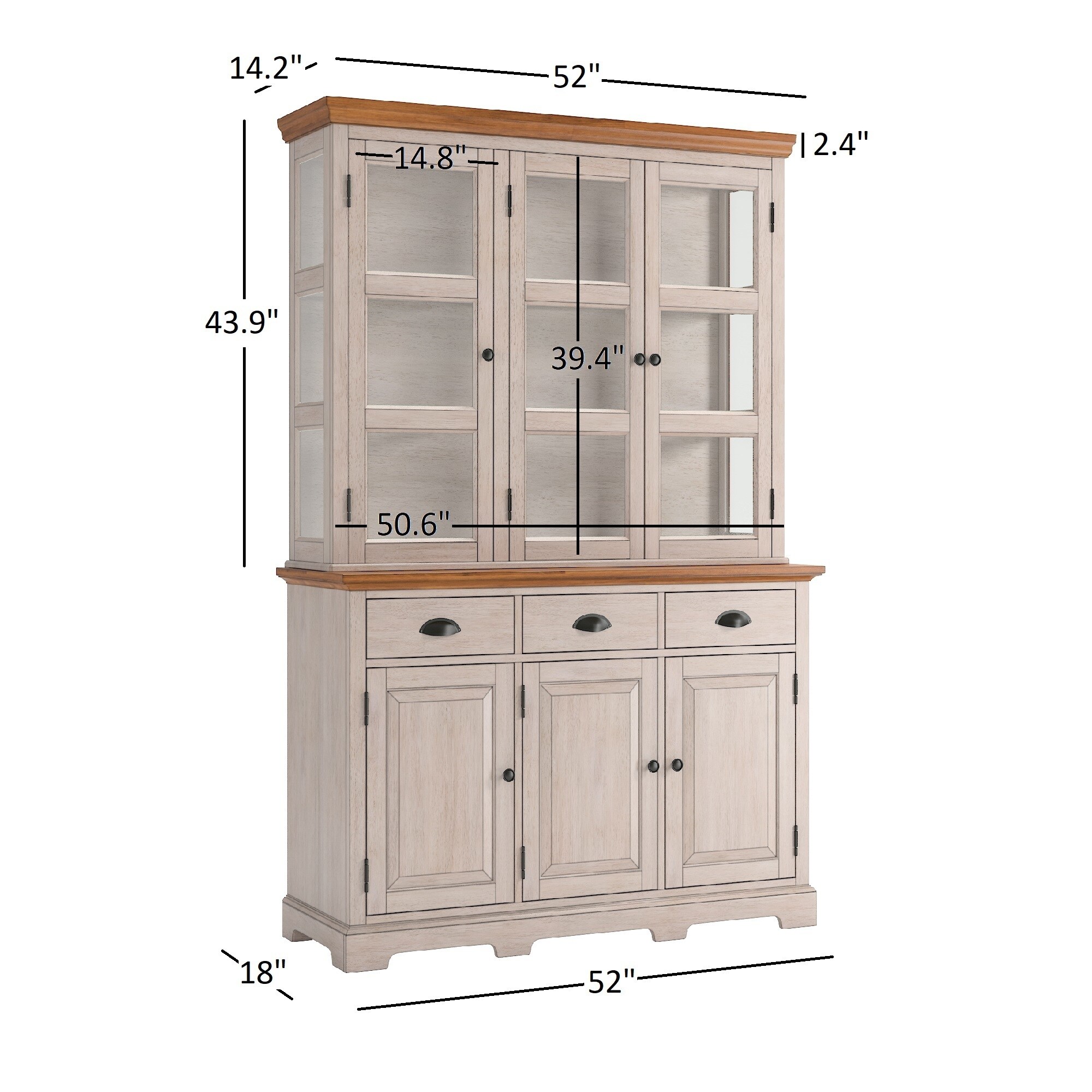 Eleanor TwoTone Wood Buffet Server and Hutch by iNSPIRE Q Classic eBay