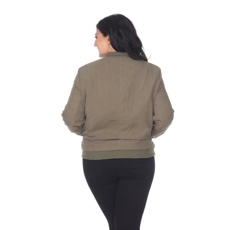 white mark bomber jacket