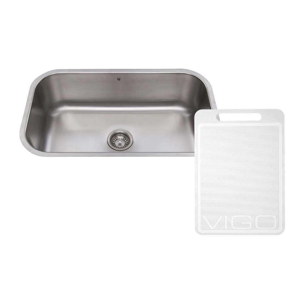 VIGO 30 inch Undermount Stainless Steel 18 Gauge Single Bowl Kitchen