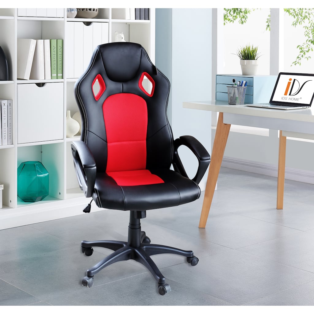 Adjustable Desk Mesh Chair Ergonomic Lumbar Support High Back Computer Swivel Leather Gaming Racing Chair