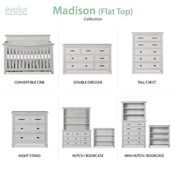 evolur madison dresser antique grey mist Valerie Nightstand