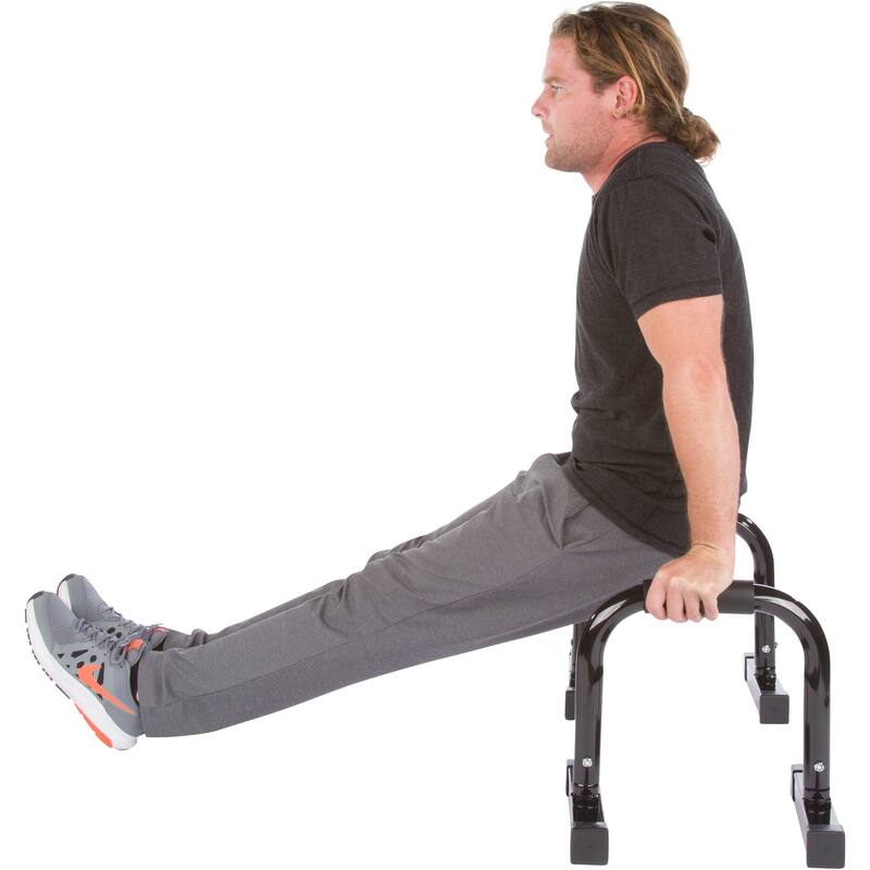 12" Body Press, Dip, Push Up Bar Paralettes - Set of 2 by Trademark Innovations
