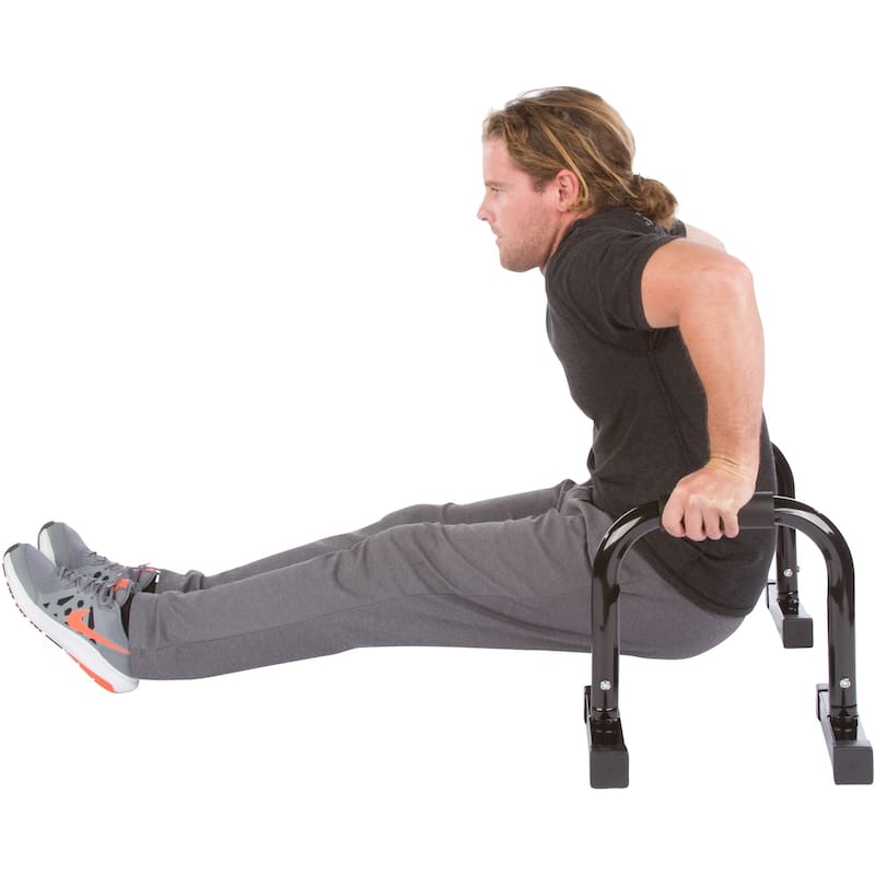 12" Body Press, Dip, Push Up Bar Paralettes - Set of 2 by Trademark Innovations