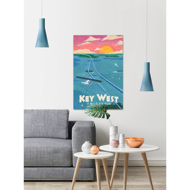'Seven Mile Bridge' Painting Print on Wrapped Canvas