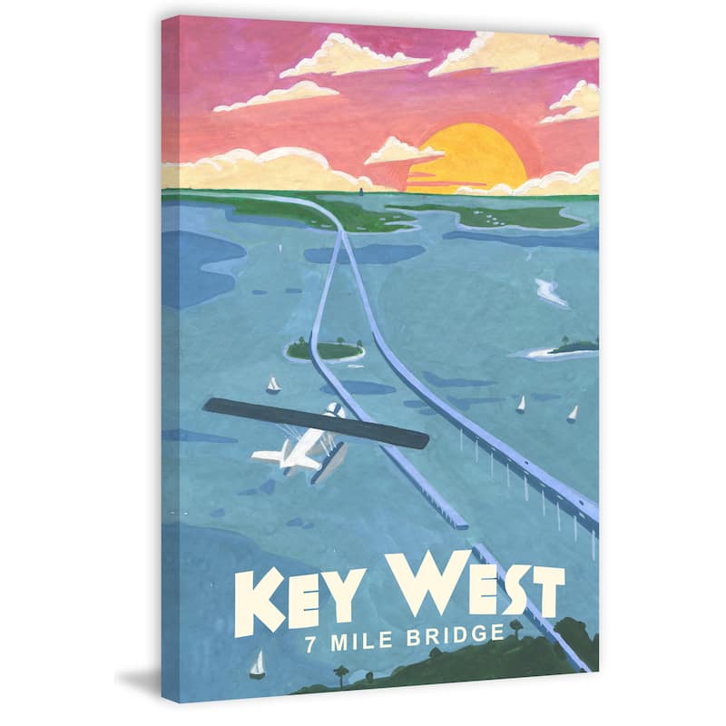 'Seven Mile Bridge' Painting Print on Wrapped Canvas