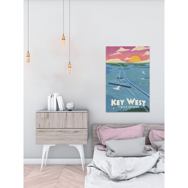 'Seven Mile Bridge' Painting Print on Wrapped Canvas