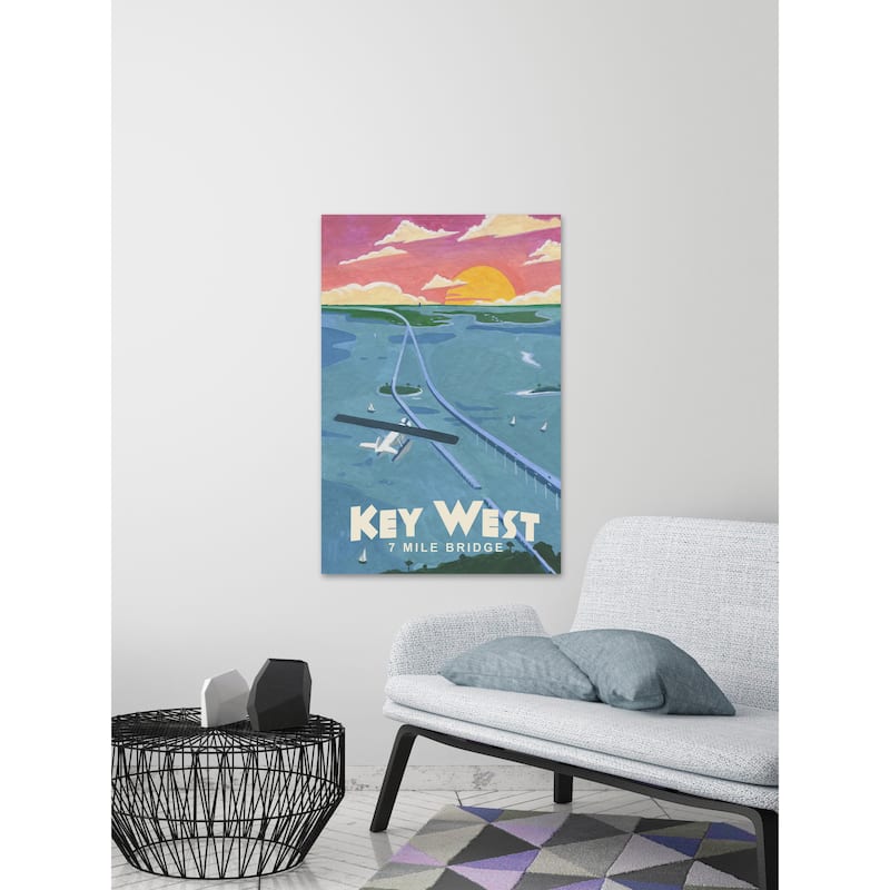 'Seven Mile Bridge' Painting Print on Wrapped Canvas