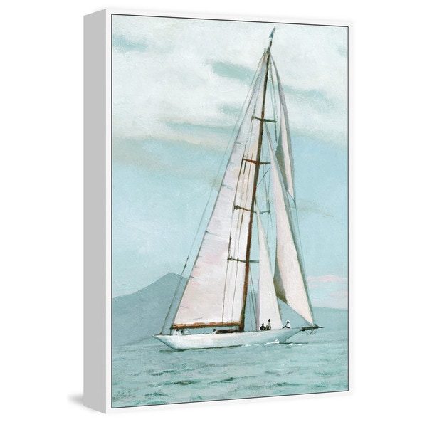 Marmont Hill - Handmade Peaceful Sea Floater Framed Print on Canvas