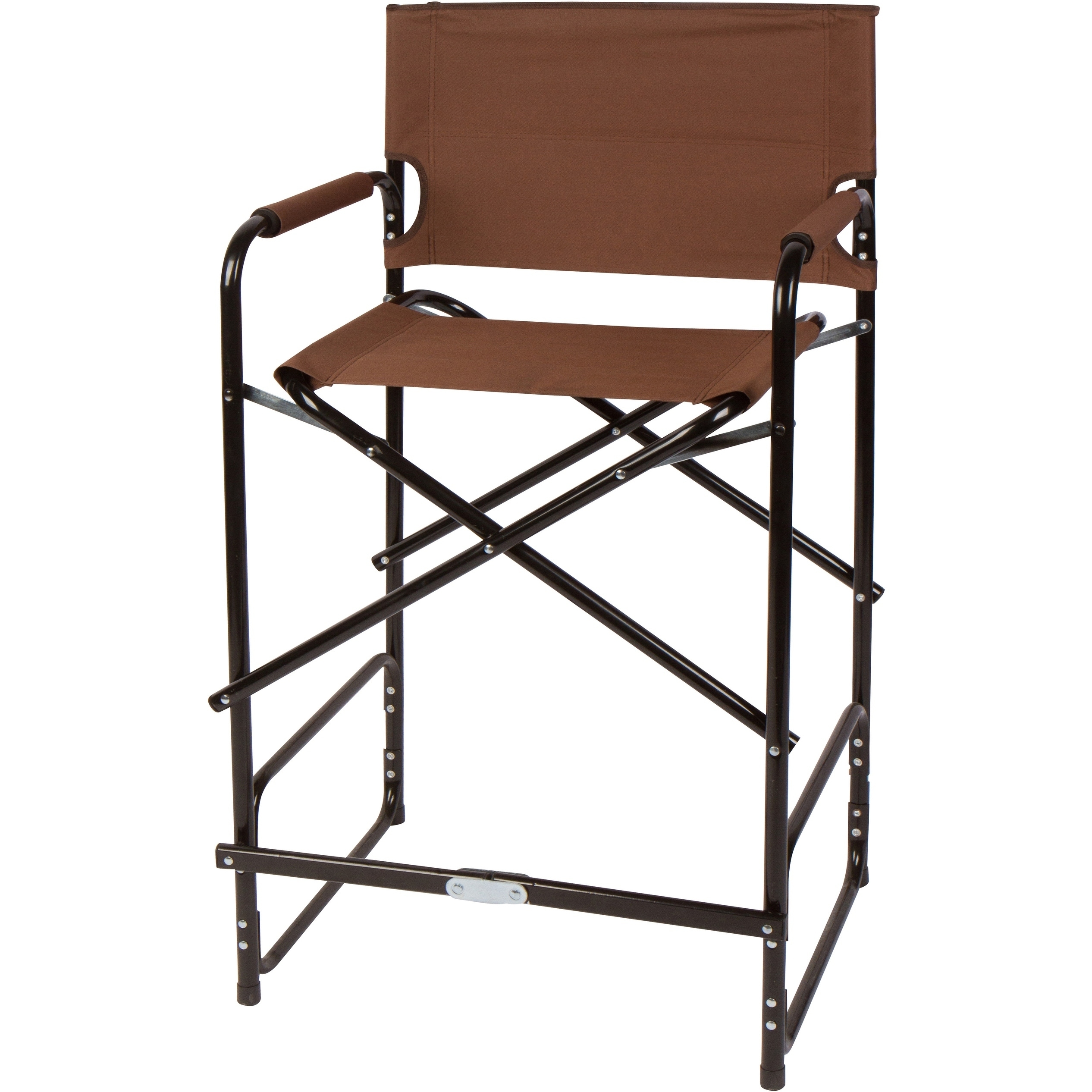 tall directors camping chair with side table