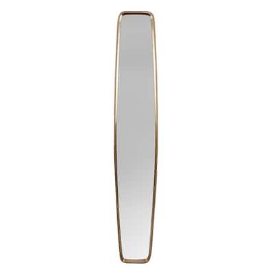 Aurelle Home Modern Antiqued Brass Metal Frame Mirror - Gold