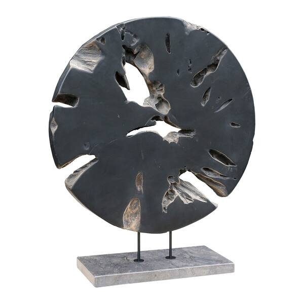 Aurelle Home Weather Natural Teak Wood Round Art On Sale Overstock 20088005