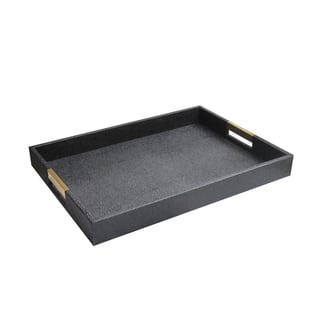 Black Serving Platters Trays Online At Our Rectangular Serving Tray With Gold Handles