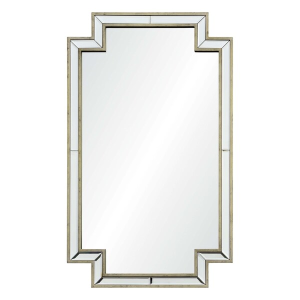Cambert Framed Rectangular Wall Mirror - Antique Silver