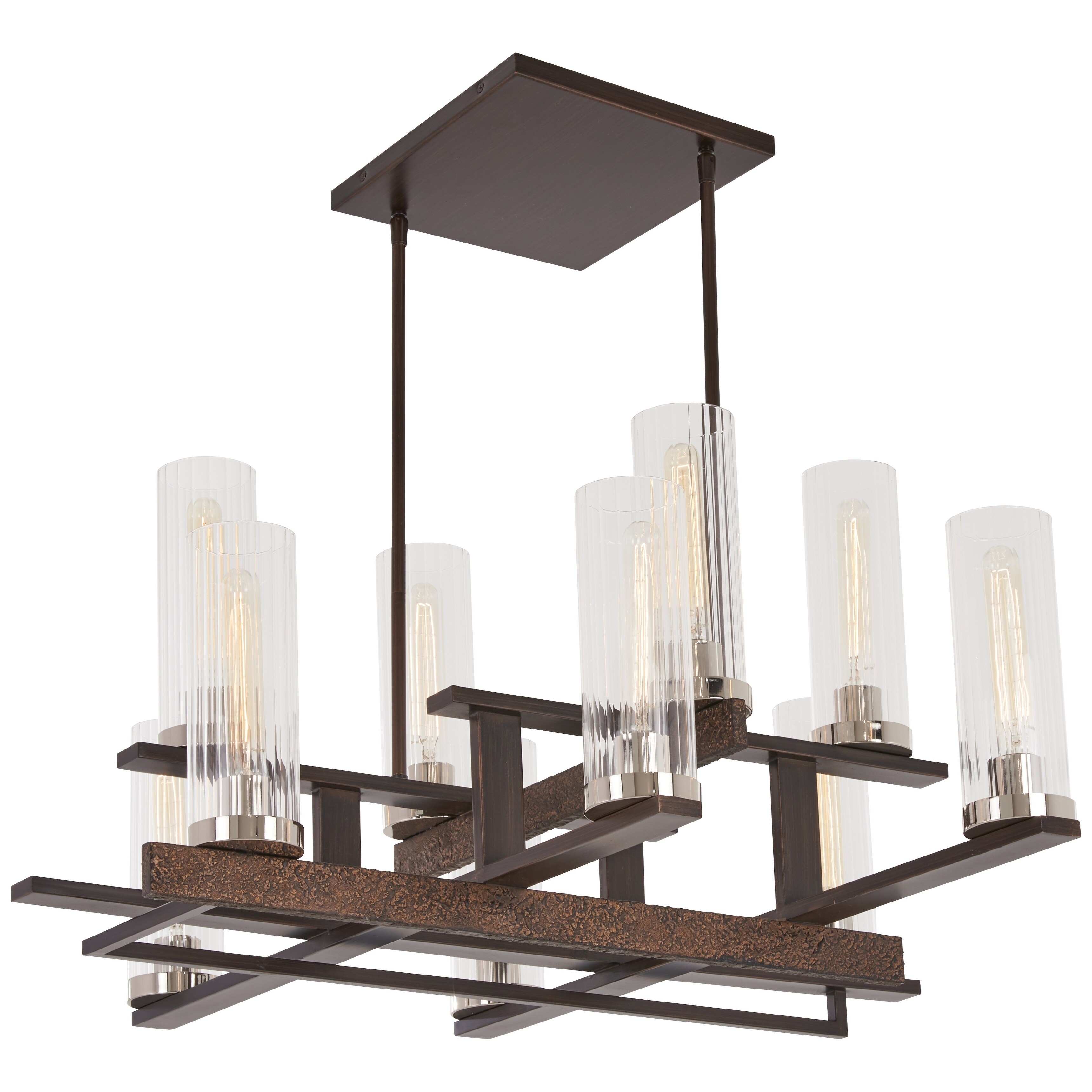 Maddox Roe Iron Ore W/Gold Dust Highlight Chandelier By Minka Lavery - Chandeliers For Bedrooms by Overstock.com