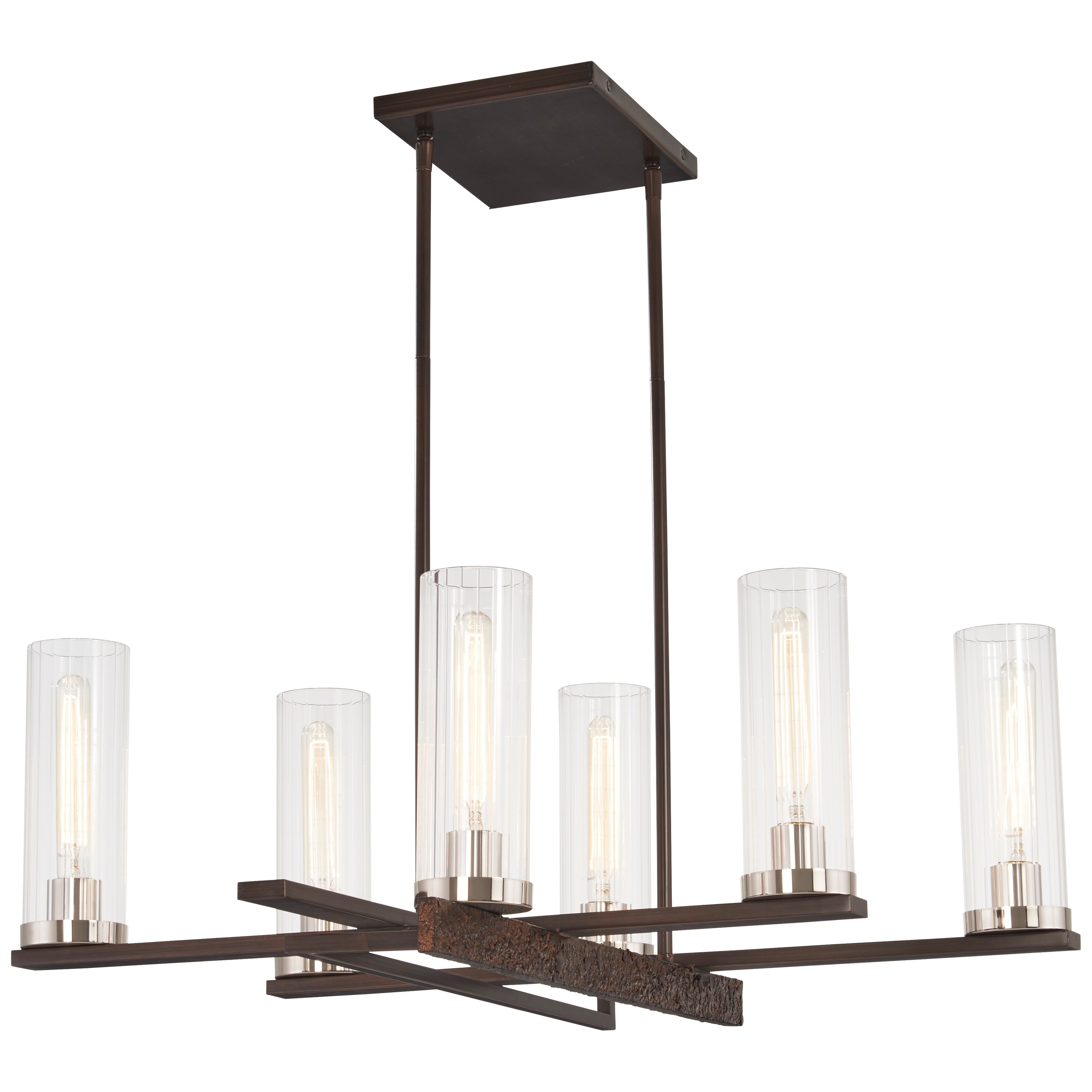 Maddox Roe Iron Ore W/Gold Dust Highlight Chandelier By Minka Lavery - Chandeliers For Bedrooms by Overstock.com