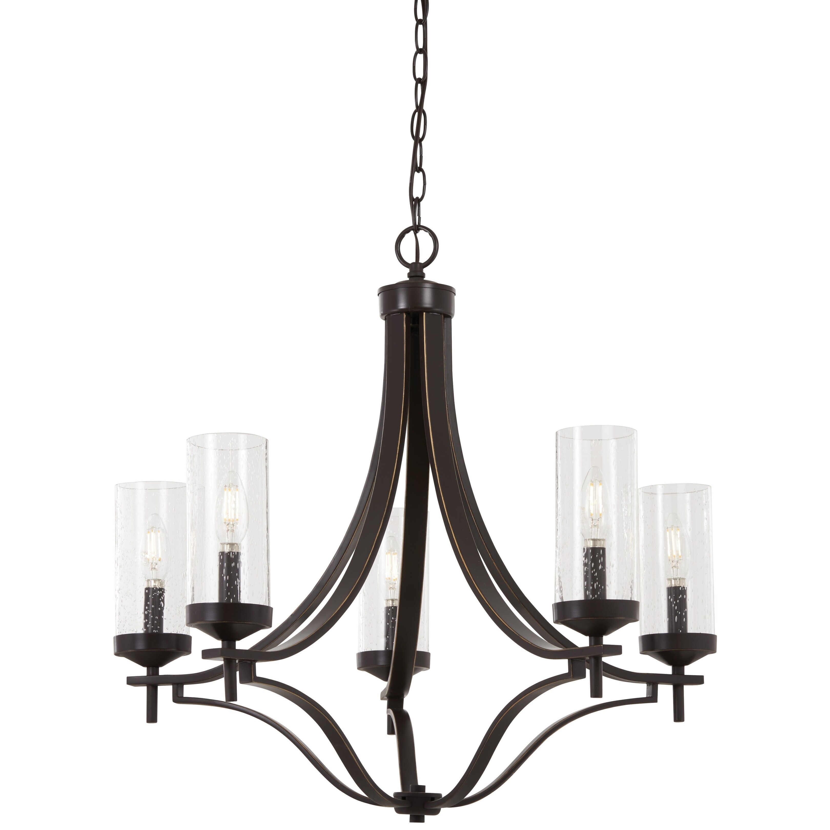 Minka Lavery Elyton 5-Light Downton Bronze With Gold Highl Chandelier - Chandeliers For Bedrooms by Overstock.com