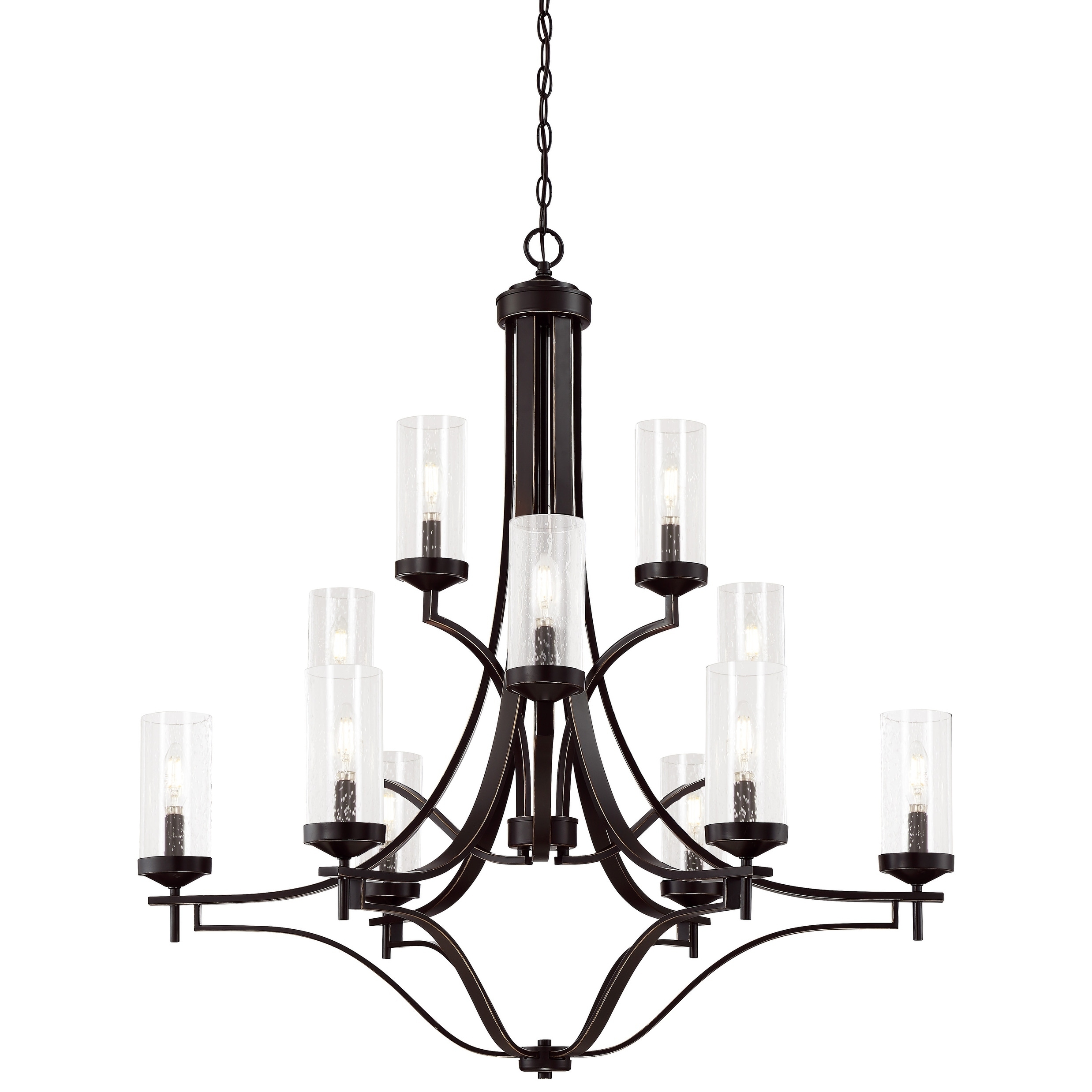 Minka Lavery Elyton 12-Light Downton Bronze With Gold Highl Chandelier - Chandeliers For Bedrooms by Overstock.com