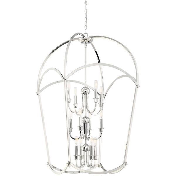slide 1 of 1, Minka Lavery Jupiter's Canopy 12-Light Polished Nickel Pendant