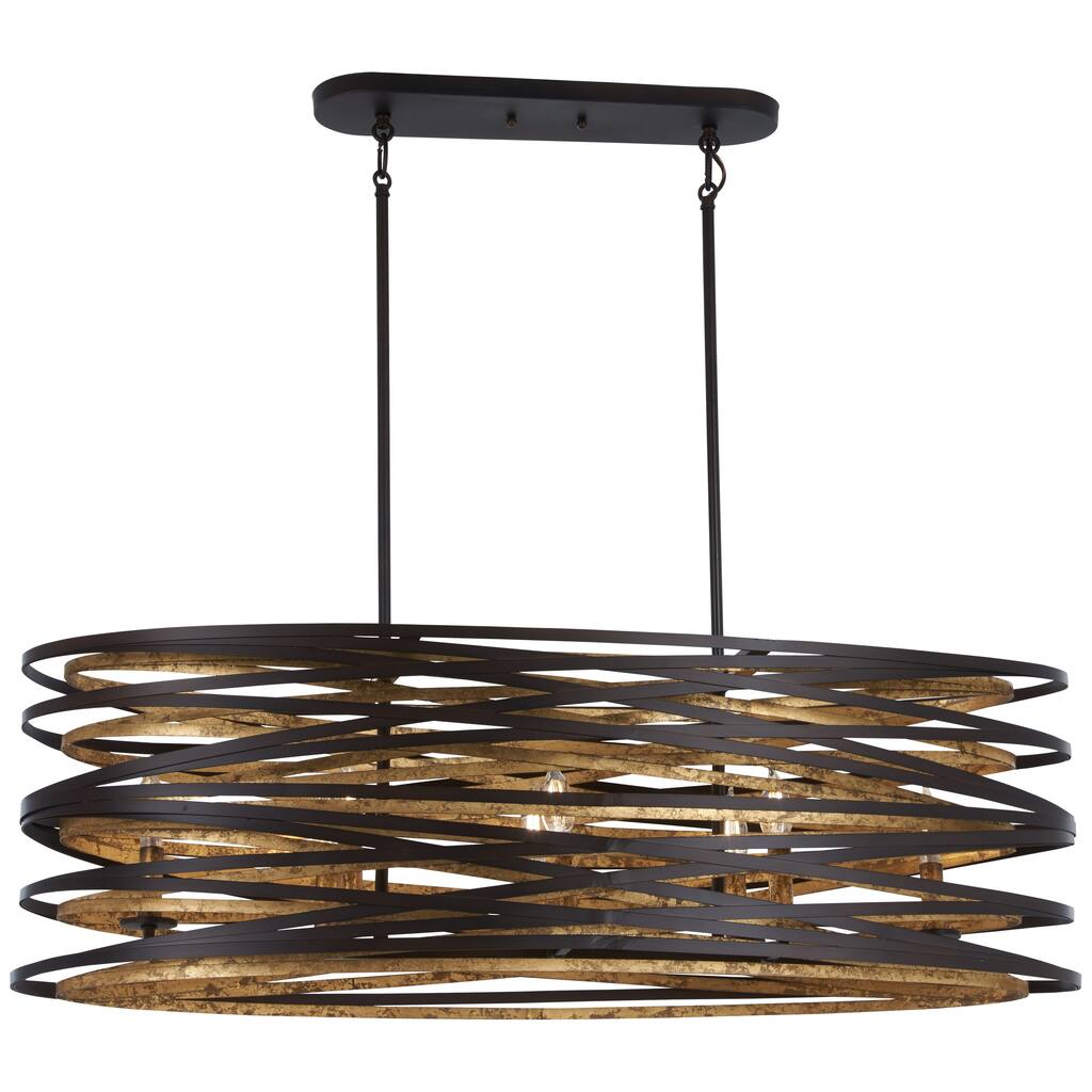 Minka Lavery Vortic Flow Dark Bronze 8 Light Island