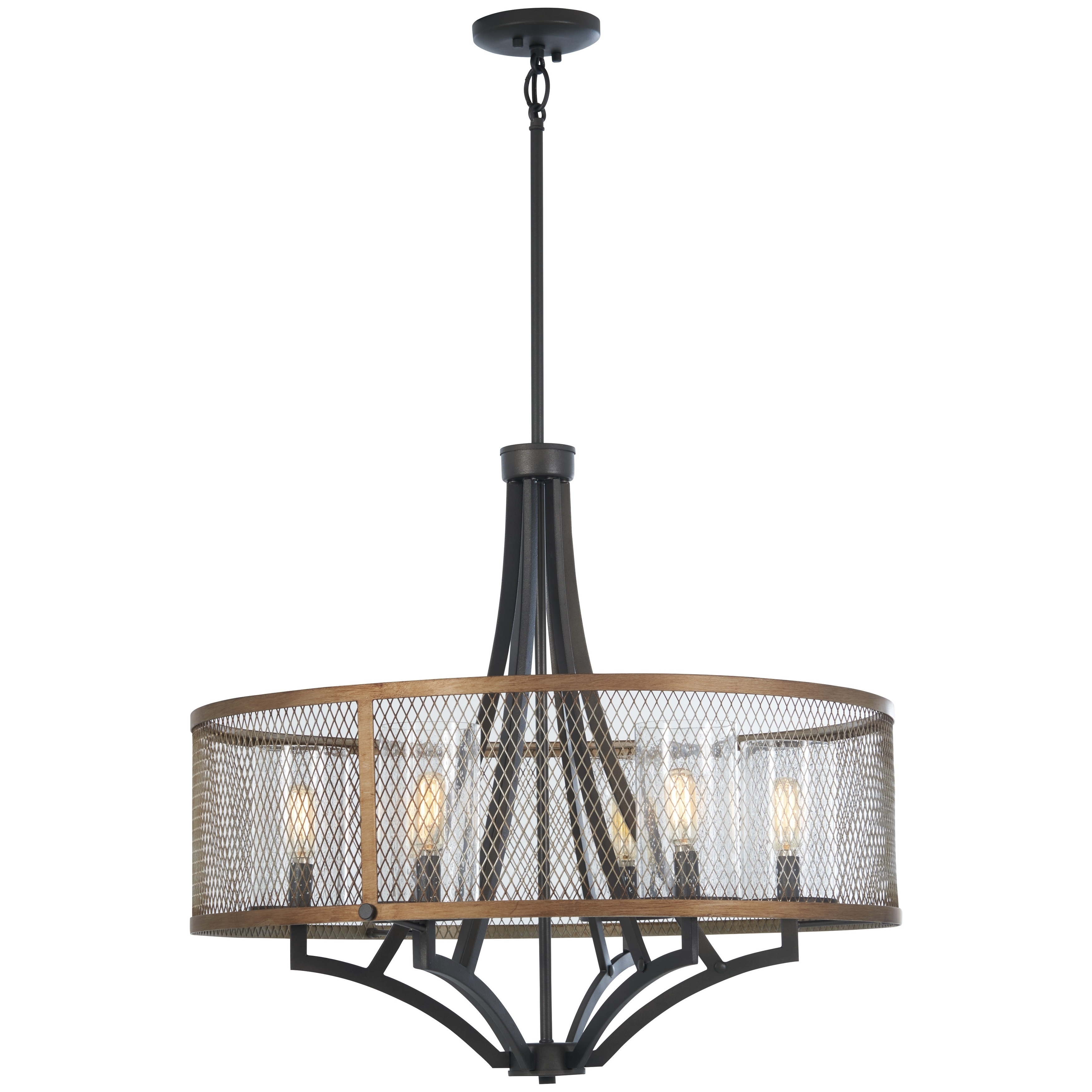 Minka Lavery Marsden Commons 6-Light Smoked Iron W/Aged Gold Chandelier - Chandeliers For Bedrooms by Overstock.com