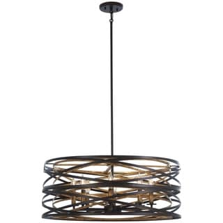 Minka Lavery Vortic Flow Dark Bronze 8 Light Pendant - Bed Bath ...