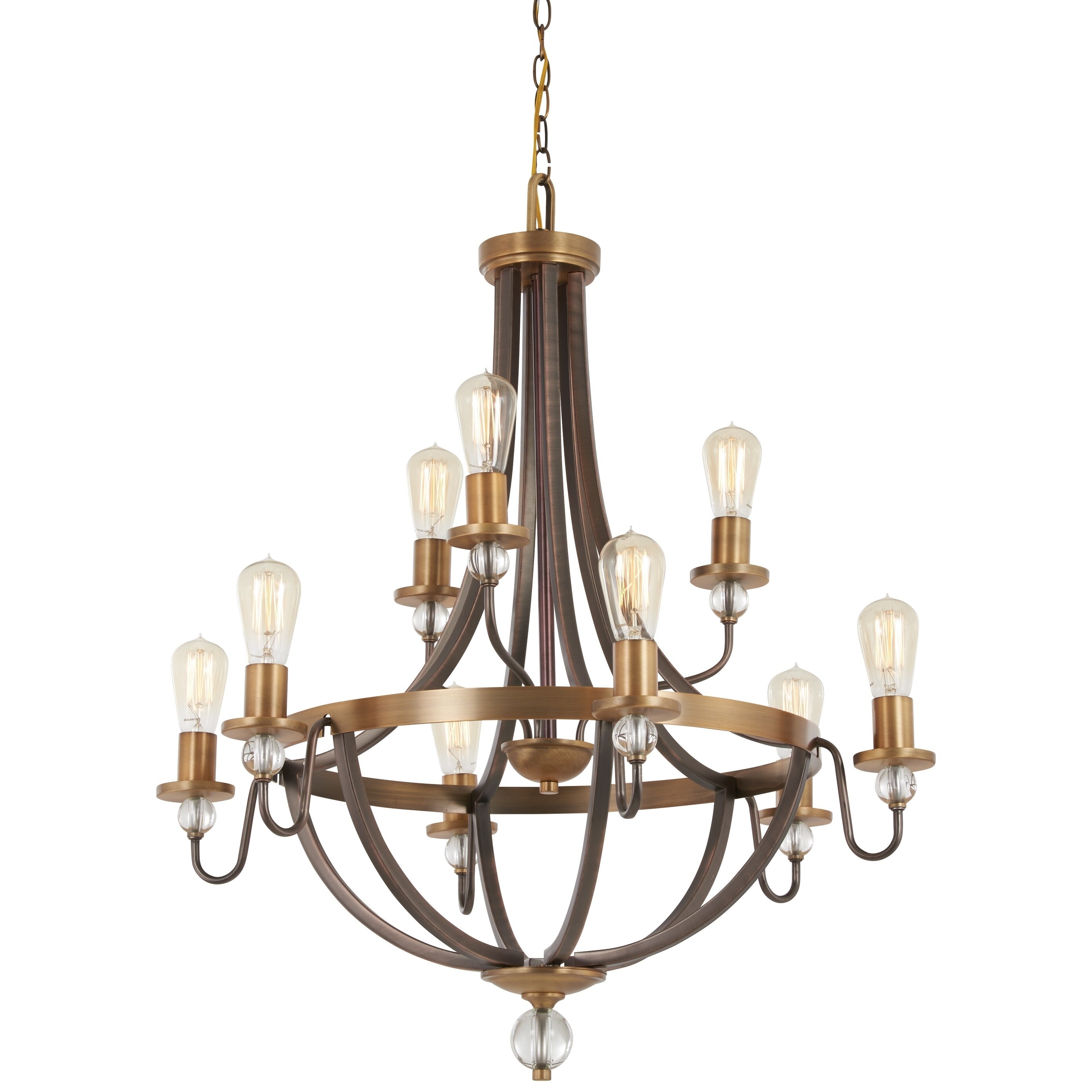 Minka Lavery Safra 9-Light Harvard Court Bronze W/Natural Chandelier - Chandeliers For Bedrooms by Overstock.com