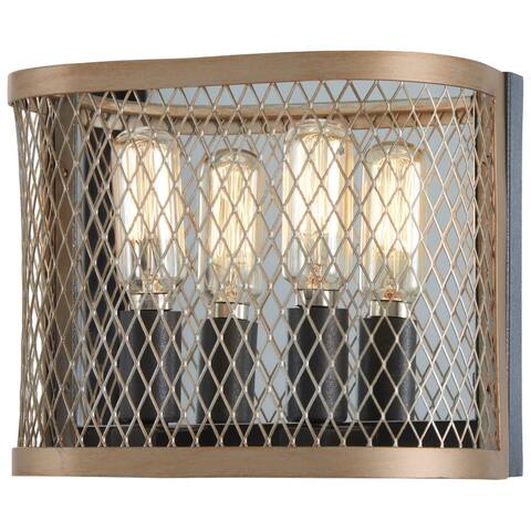 Marsden Commons Smoked Iron W/Aged Gold 2 Light Bath by Minka Lavery