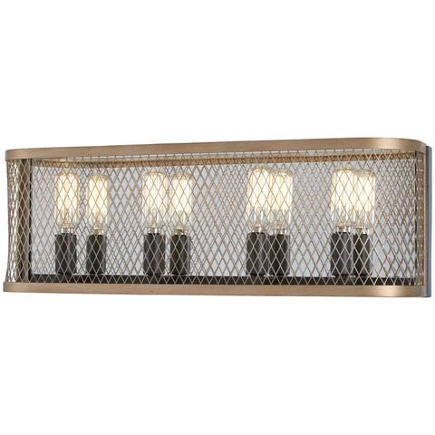 Marsden Commons Smoked Iron W/Aged Gold 4 Light Bath by Minka Lavery
