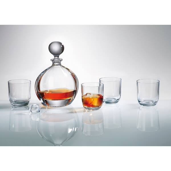 Cassiopea 7pc Whiskey Set (1 Decanter + 6 Rocks Glasses)