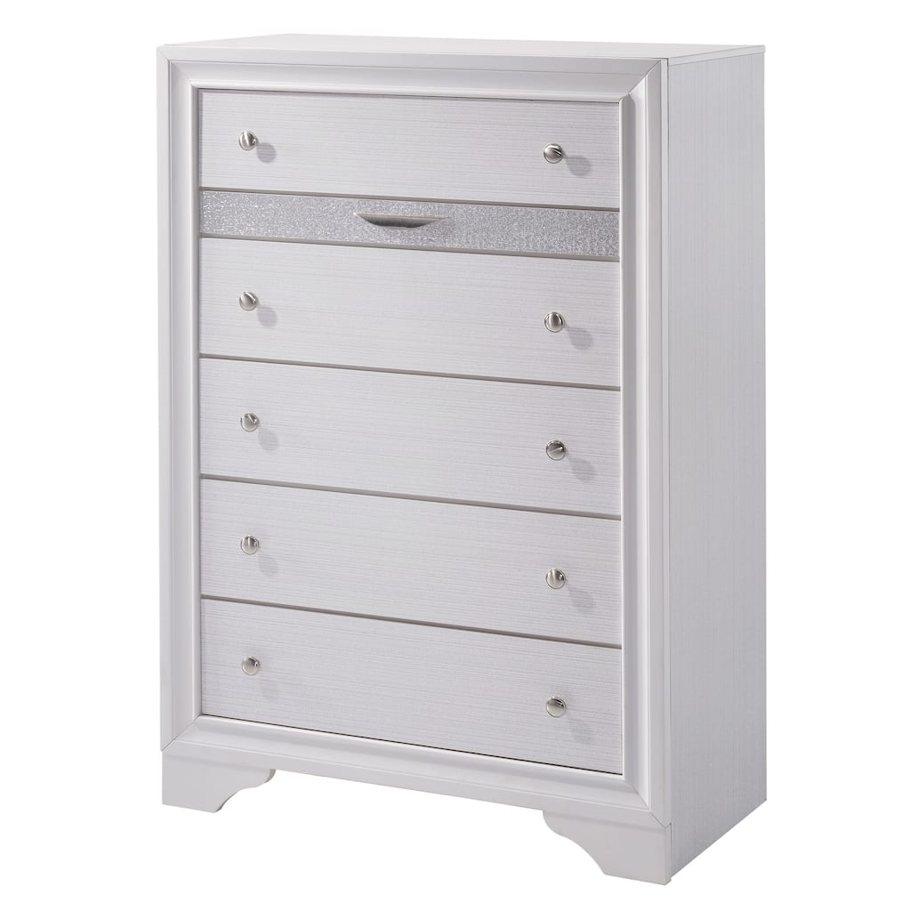 Talmadge Contemporary White 6-Drawer Chest by Silver Orchid